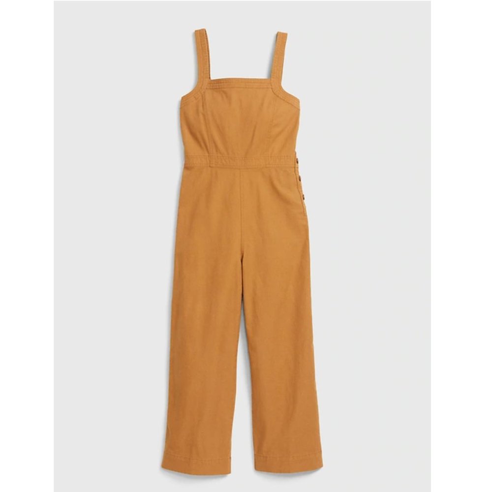 GAP Apronneck Jumpsuit in Linen-Cotton